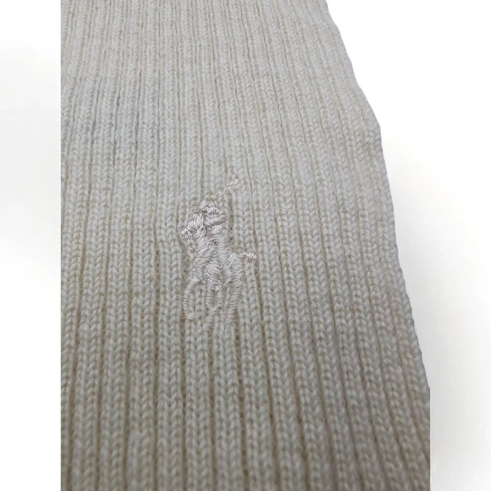 Ralph Lauren Beige Knitted Wool Scarf Size 11